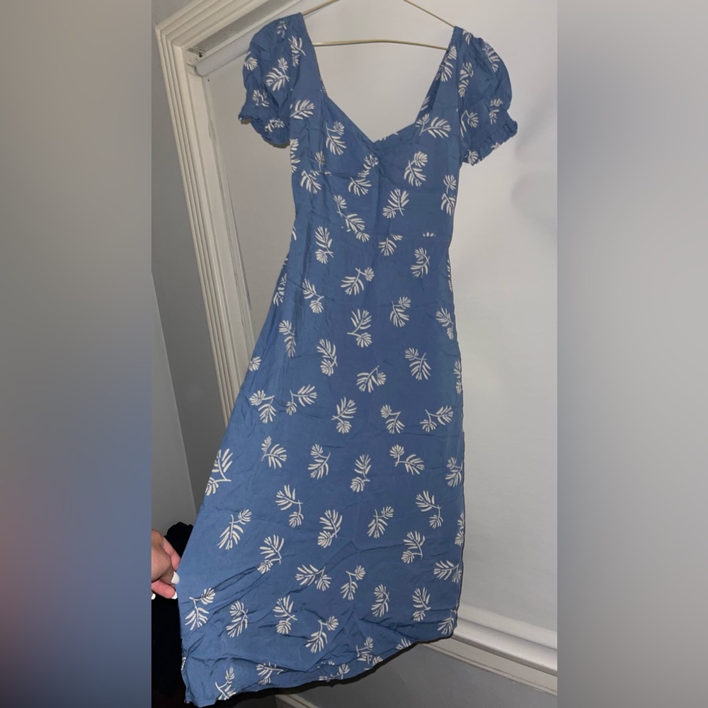 Billabong dress midi / sundress / blue floral print / size XS